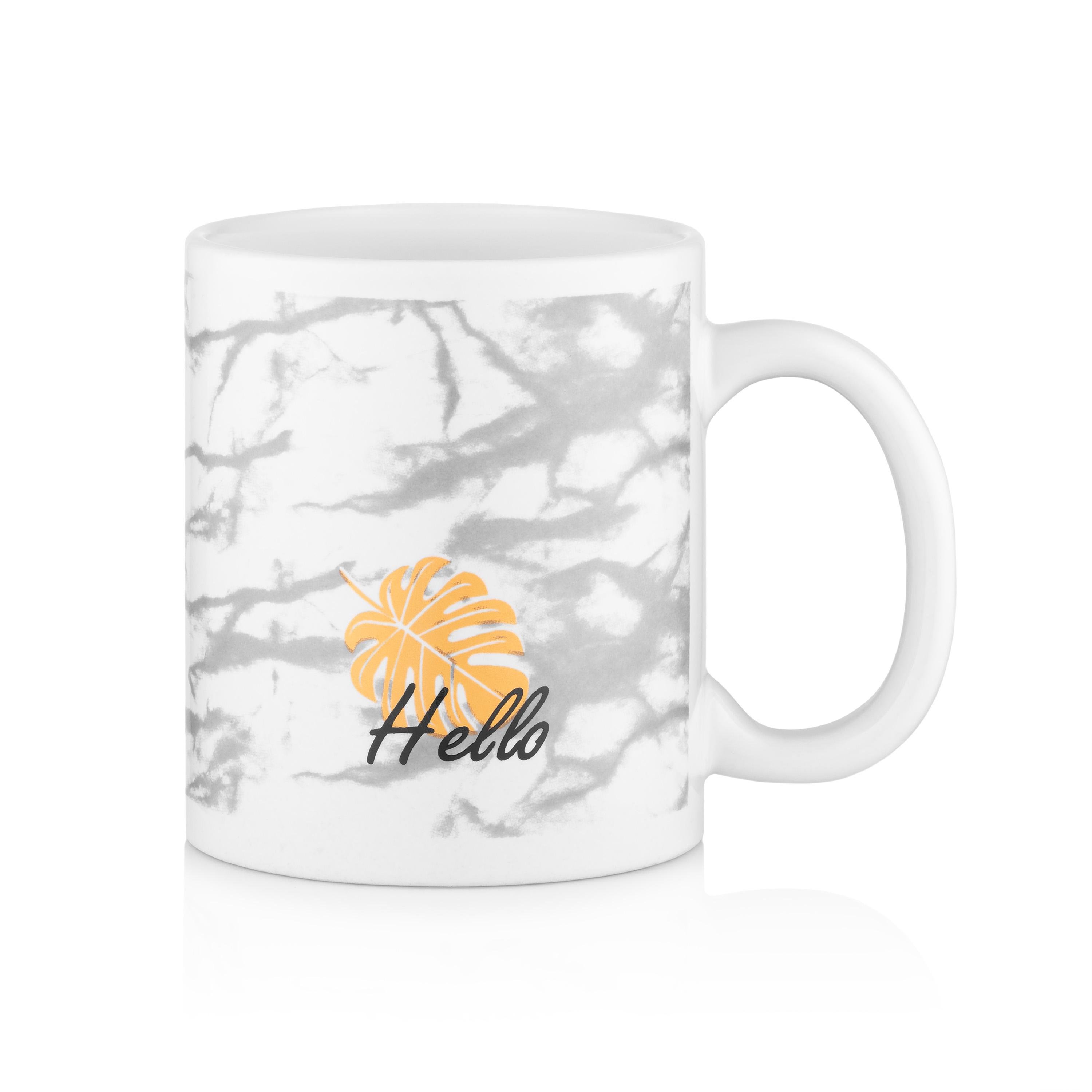 Чашка Ardesto Hello 330 мл Белый с серым (AR3048WG)