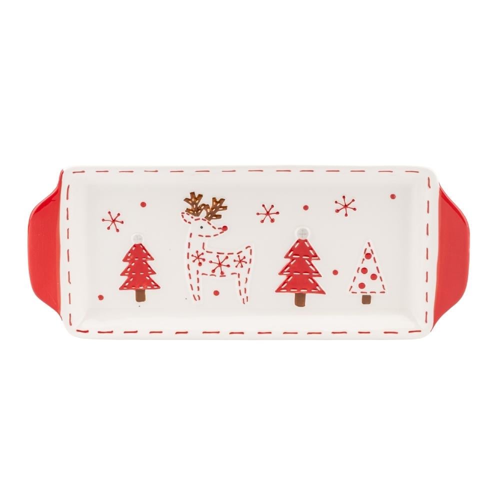 Блюдо новогоднее Зимний лес 35,1 см (6038-001)