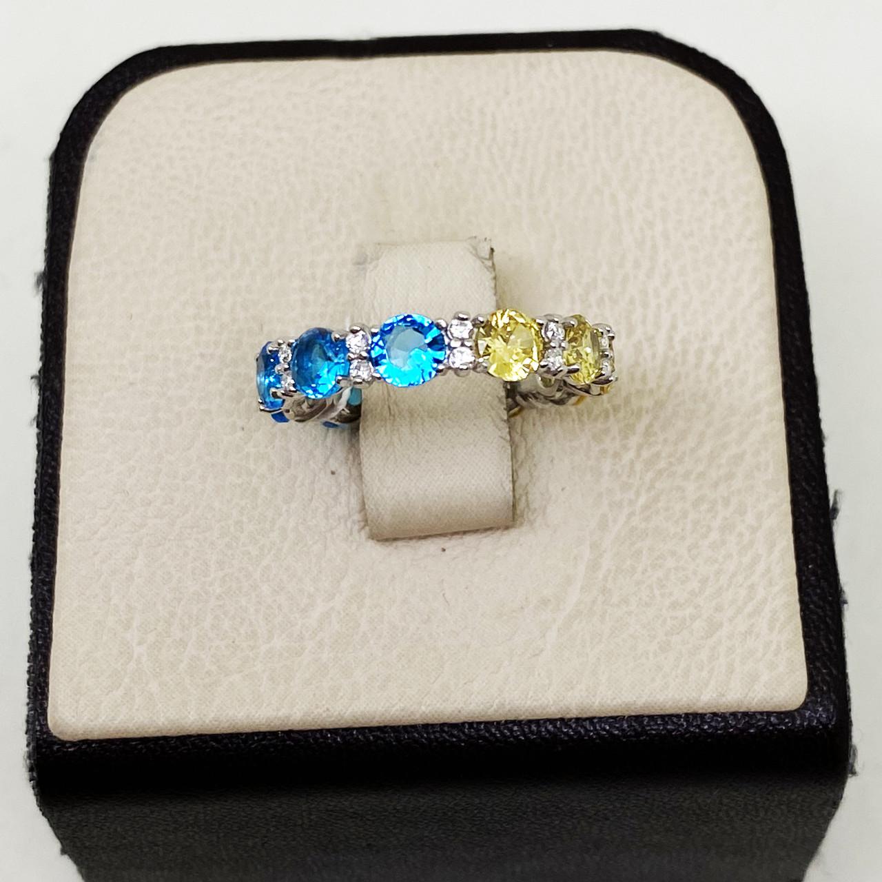 Кольцо серебряное Украина с кубическим цирконием р. 16 2,9 г (1765955817)