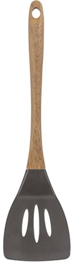 Лопатка силіконова Bergner San Ignacio Green 33x7,9 см з дерев'яною ручкою сірий