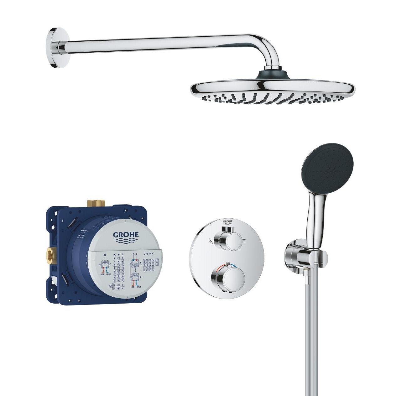 Душевая система скрытого типа Grohe QuickFix Precision 34883000 CV033250 Хром (214245) Душевая система скрытого типа Grohe QuickFix Precision 34883000 CV033250 Хром (214245)