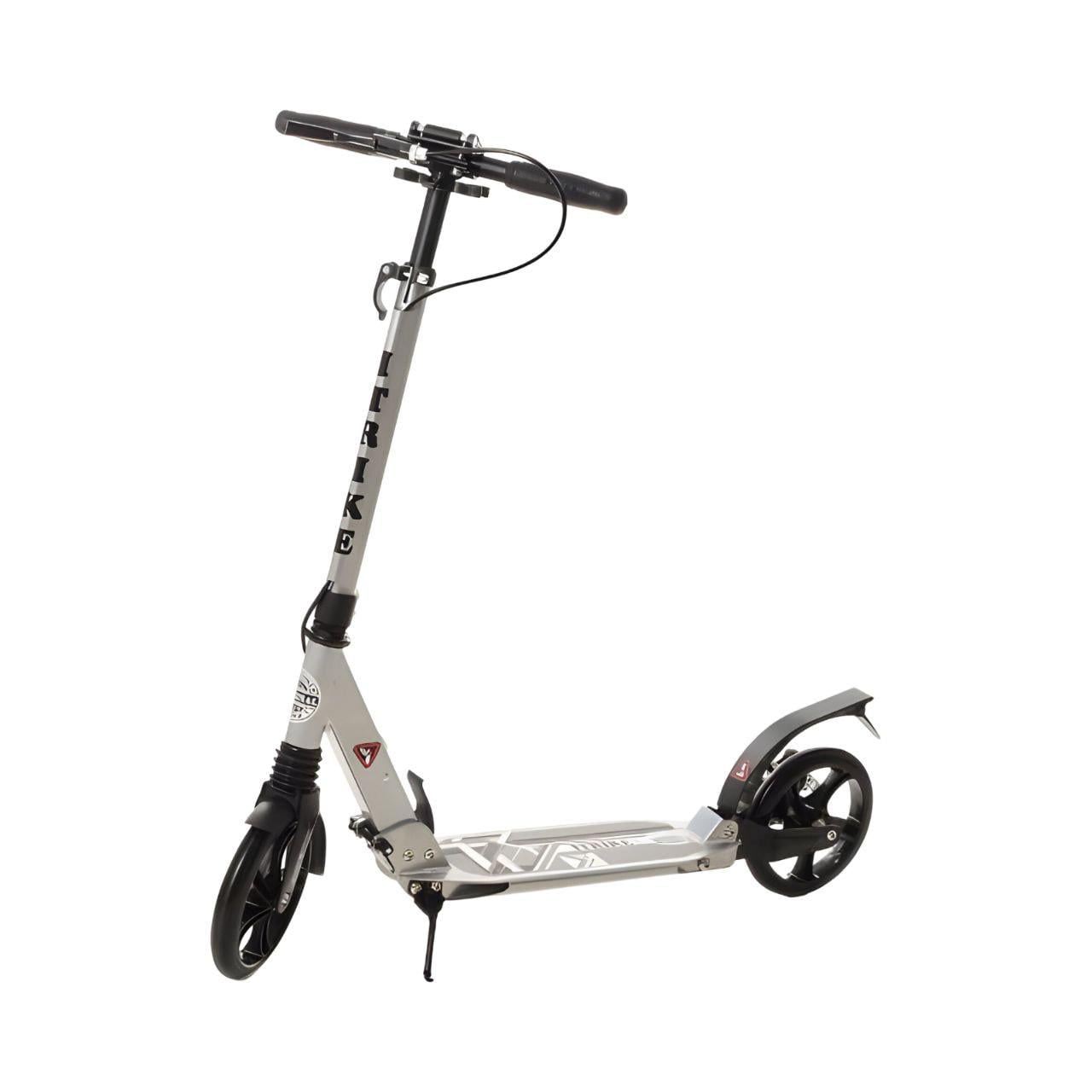 Самокат SR 2-018-8-G для взрослых с амортизаторами/дисковым тормозом замком складной (25821065)