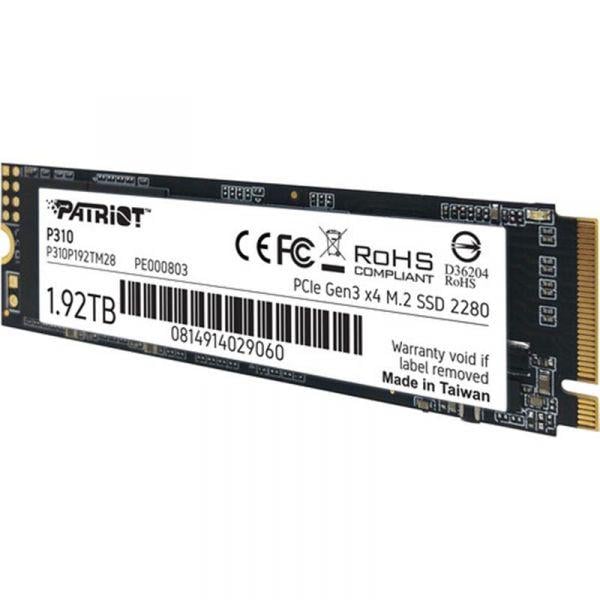 SSD-накопичувач Patriot P310 1.92TB M.2 2280 PCIe NVMe 4.0 x4 TLC (P310P192TM28) - фото 3