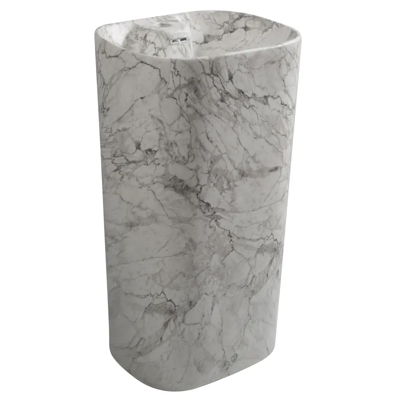 Раковина моноблок MIXXUS PREMIUM DIVERSE-1101 MARBLE 460х380х840 мм с отверстием под смеситель и пер (2541350594)