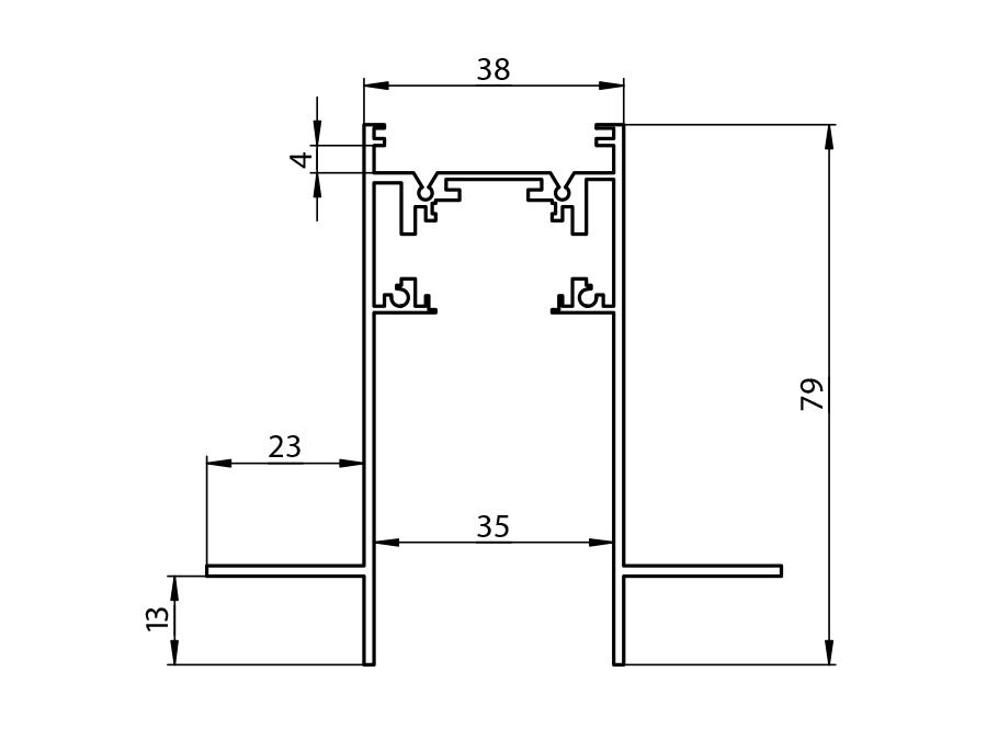 Рейлинг-шинопровод для магнитной трековой системы для гипсокартона 1 м (1581537724) - фото 3 Рейлинг-шинопровод для магнитной трековой системы для гипсокартона 1 м (1581537724) - фото 3