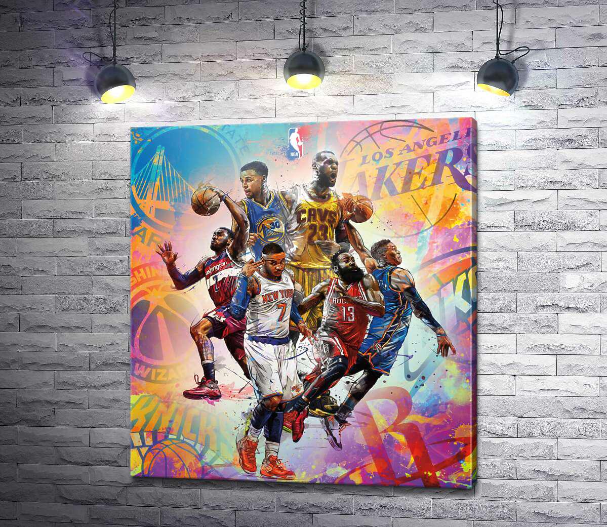 Картина ArtPoster Баскетбольні зірки NBA 91x100 см Модуль №1 (003852)