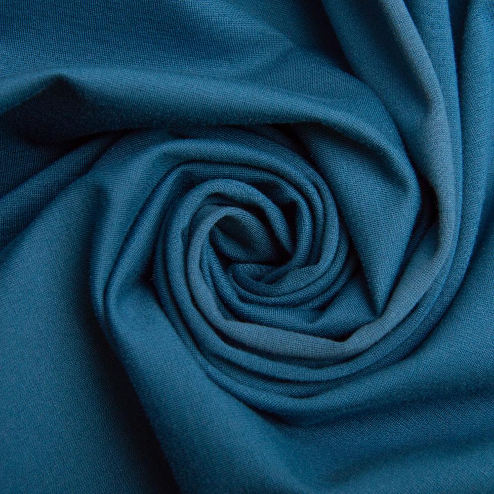 Ткань трикотаж Прага 440grm Бирюзово-синий (17335)