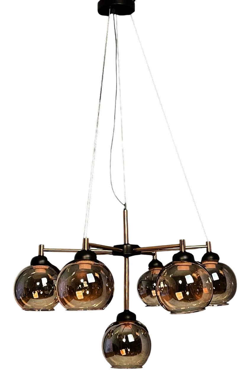 Люстра подвесная лофт Numina MS-D9056/6+1 античное золото