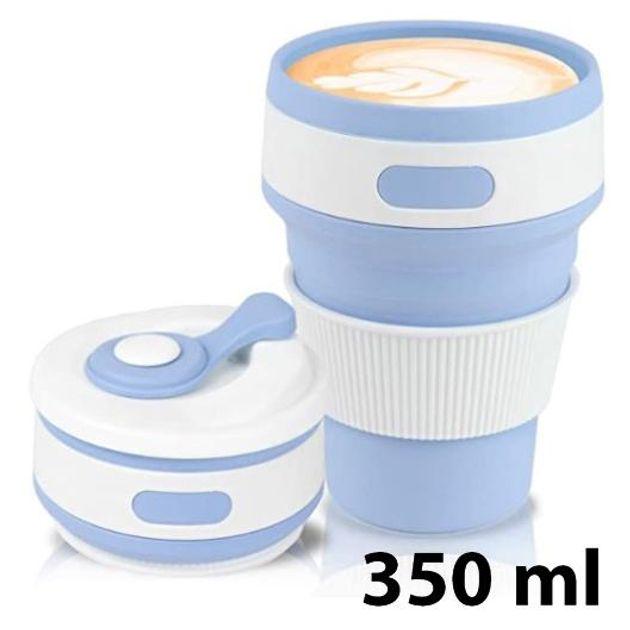 Чашка силіконова SILICON MAGIC CUP з герметичною кришкою та напувалкою Синій (7194) - фото 4