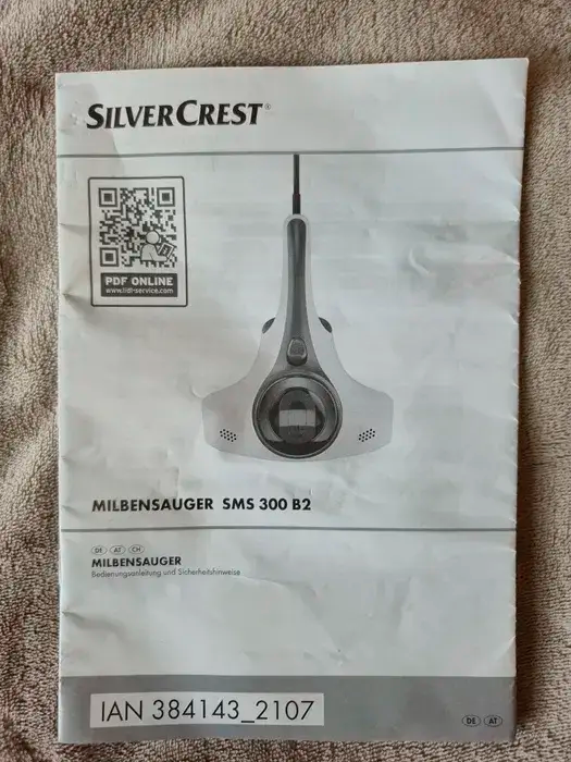 Пылесос для чистки мебели Silver Crest SMS 300 B2 300 Вт антибактериальный с УФ-лампой (2789643110) - фото 8 Пылесос для чистки мебели Silver Crest SMS 300 B2 300 Вт антибактериальный с УФ-лампой (2789643110) - фото 8