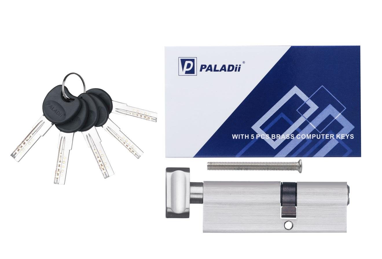 Циліндр Paladii ST 90 мм Т50x40 5 ключів SN Сатин (ПЦ117) - фото 2