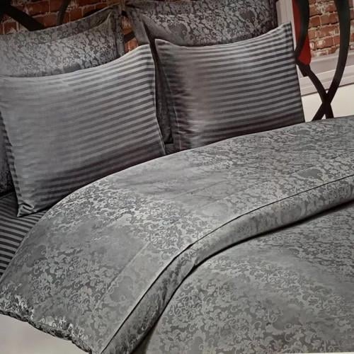 Постельное белье Maison D'or Pearl antracit жаккард бамбук евро