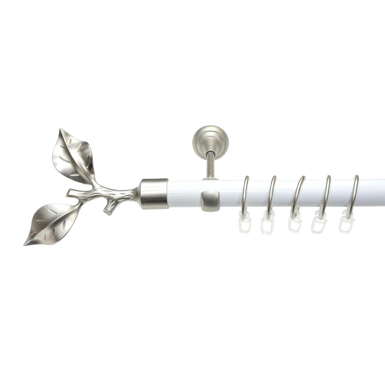 Карниз для штор Orvit Листок однорядный 25 мм 300 см Белый/Сатин (009-1001)