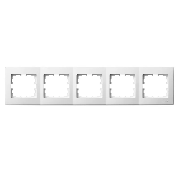 Рамка пятерная Lezard Lesya горизонтальная Белый (26340796)
