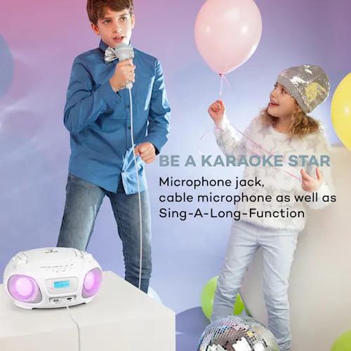 Бумбокс Auna Roadie Sing CD Boombox CD USB FM BT - фото 6 Бумбокс Auna Roadie Sing CD Boombox CD USB FM BT - фото 6