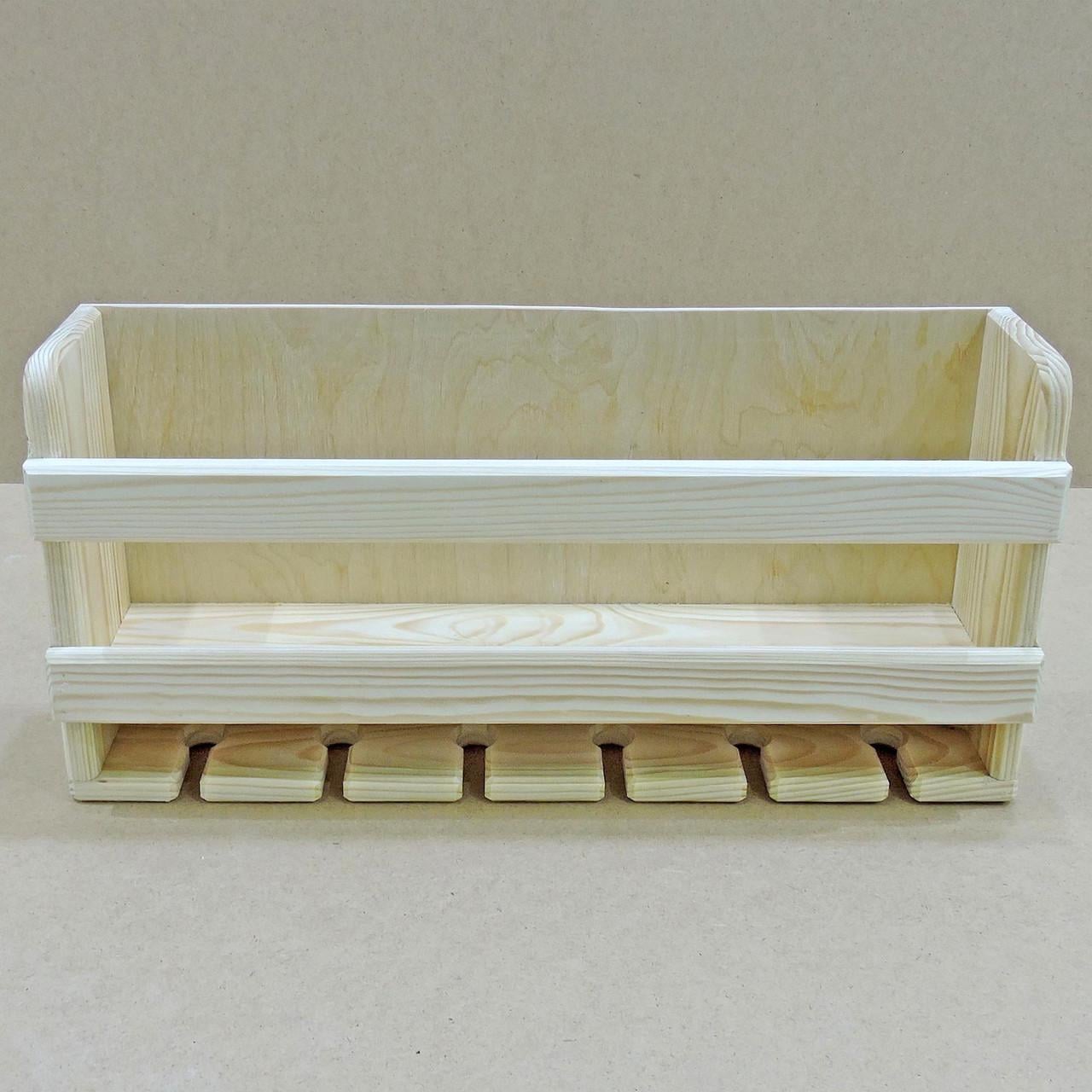 Полка для вина настенная из дерева Кавасаки Бланже (ПНК-001401)