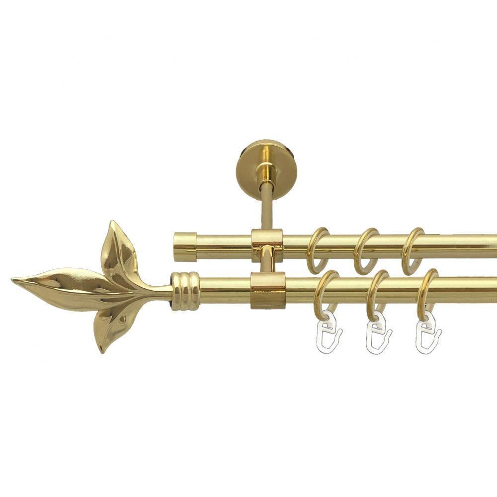 Карниз Orvit Листок дворядний гладкий 16\16 мм 160 см Золотий (00-00014531)