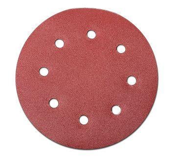 Круг шліфувальний на липучці Powermat P150 190 мм 8 отворів Круг шліфувальний на липучці Powermat P150 190 мм 8 отворів