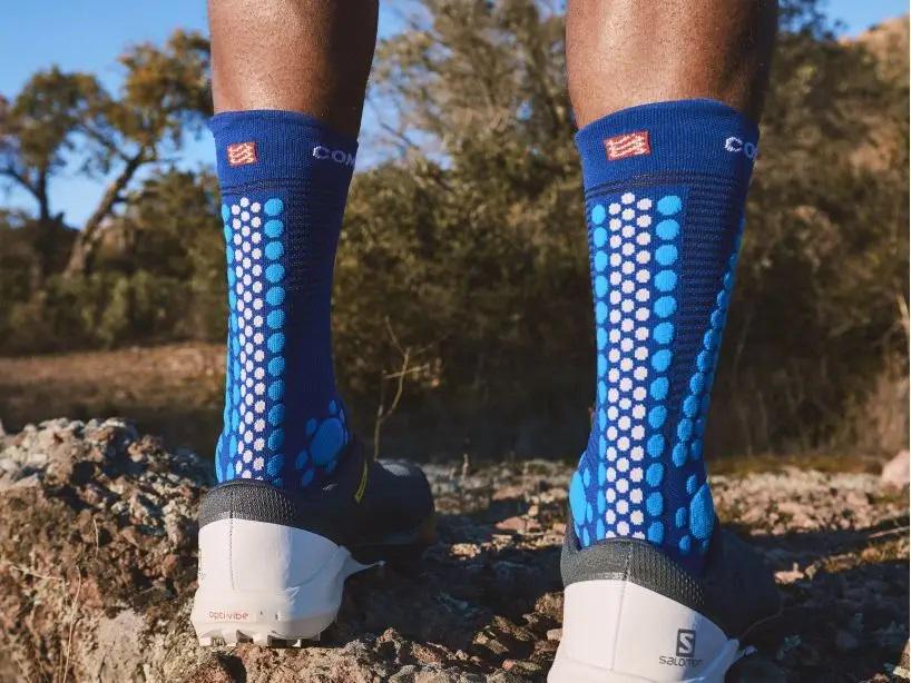 Носки для бега Pro Racing Socks V4.0 Trail T1 р. 36-39 Sodalite/Fluo Blue (12333574) - фото 2