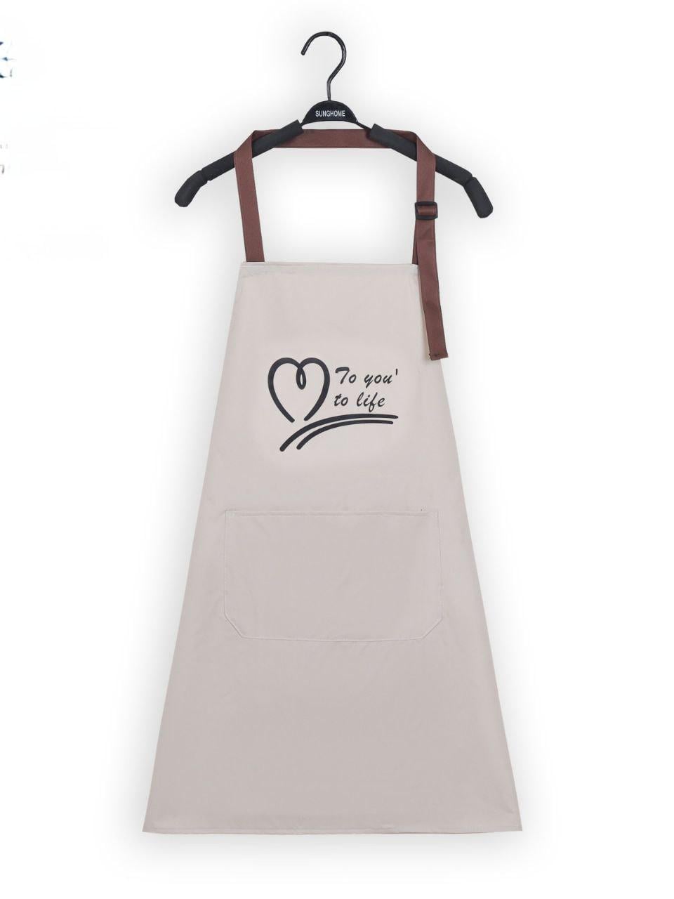 Фартук для кухни из пятноотталкивающей ткани Бежевый (1567)