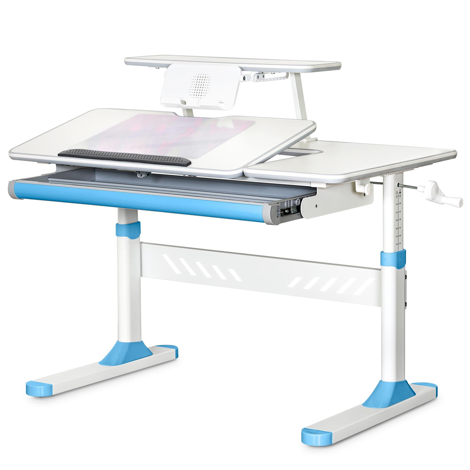 Школьная эргономичная парта трансформер Ergokids TH-320 W/BL Голубой Школьная эргономичная парта трансформер Ergokids TH-320 W/BL Голубой