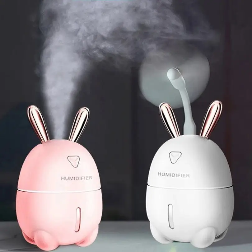 Увлажнитель воздуха с RGB подсветкой Rabbit Розовый - фото 8