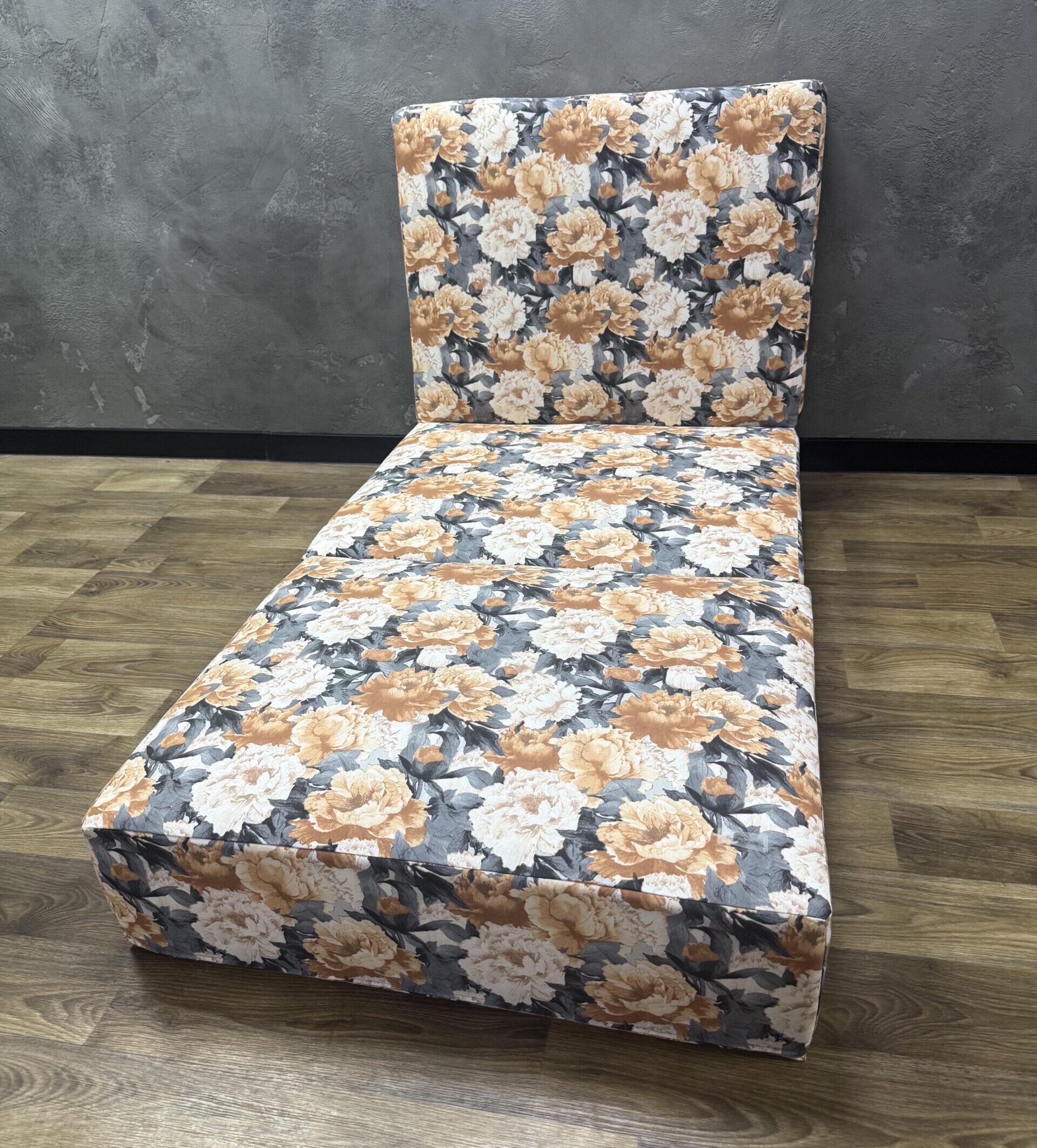 Матрас-трансформер Comfort Home maxi Ashen flowers раскладной панама 200х160х13 см - фото 3