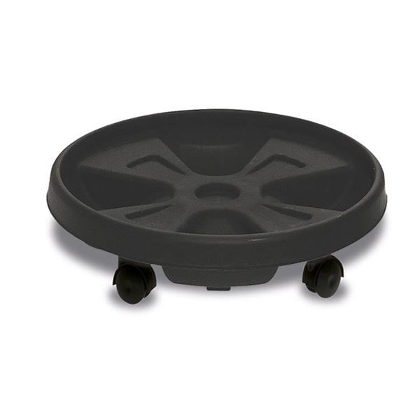 Подставка под вазон с роликами круглая Stefanplast Roller 35 см Антрацит (11351)