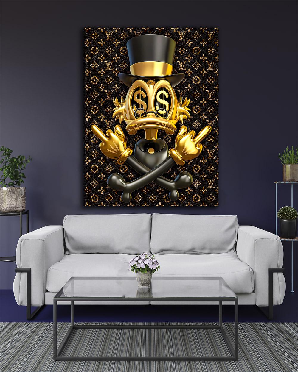 Картина для офиса Scrooge Black Gold 90х120 см (MIX-474-2)