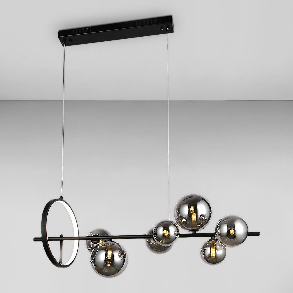 Люстра подвесная молекула Light House LS-17132-7 BK+BK Черный Люстра подвесная молекула Light House LS-17132-7 BK+BK Черный