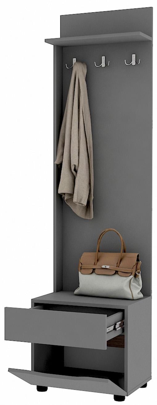 Вішалка в коридор Майстер Форм Аякс 500х376х1880 мм Антрацитовий (30897) - фото 2