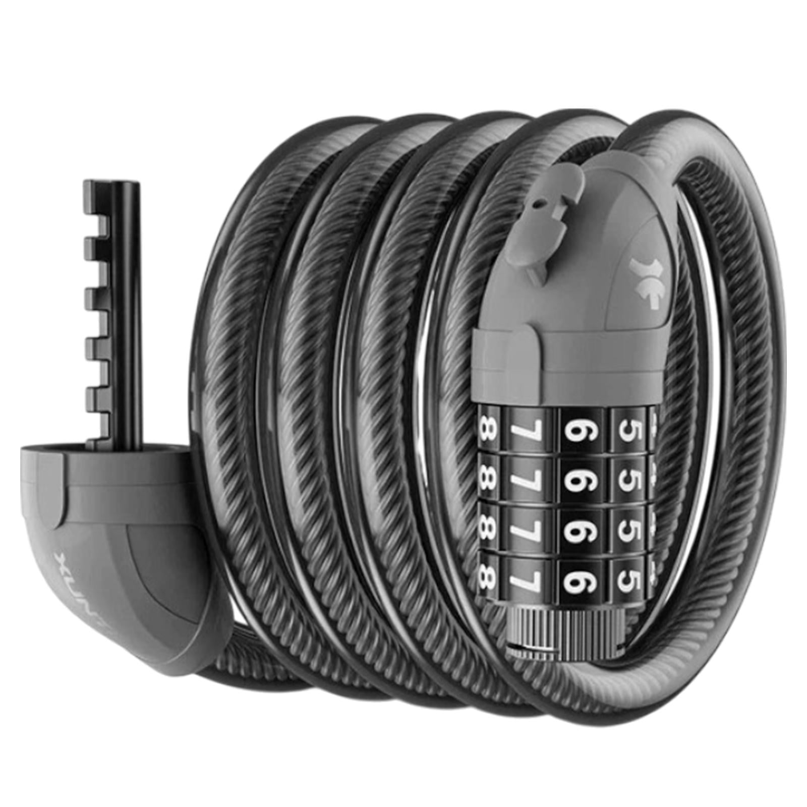 Замок велосипедный XunTing LR204 120 см 4-значный Черный (XT-LR204-6979)