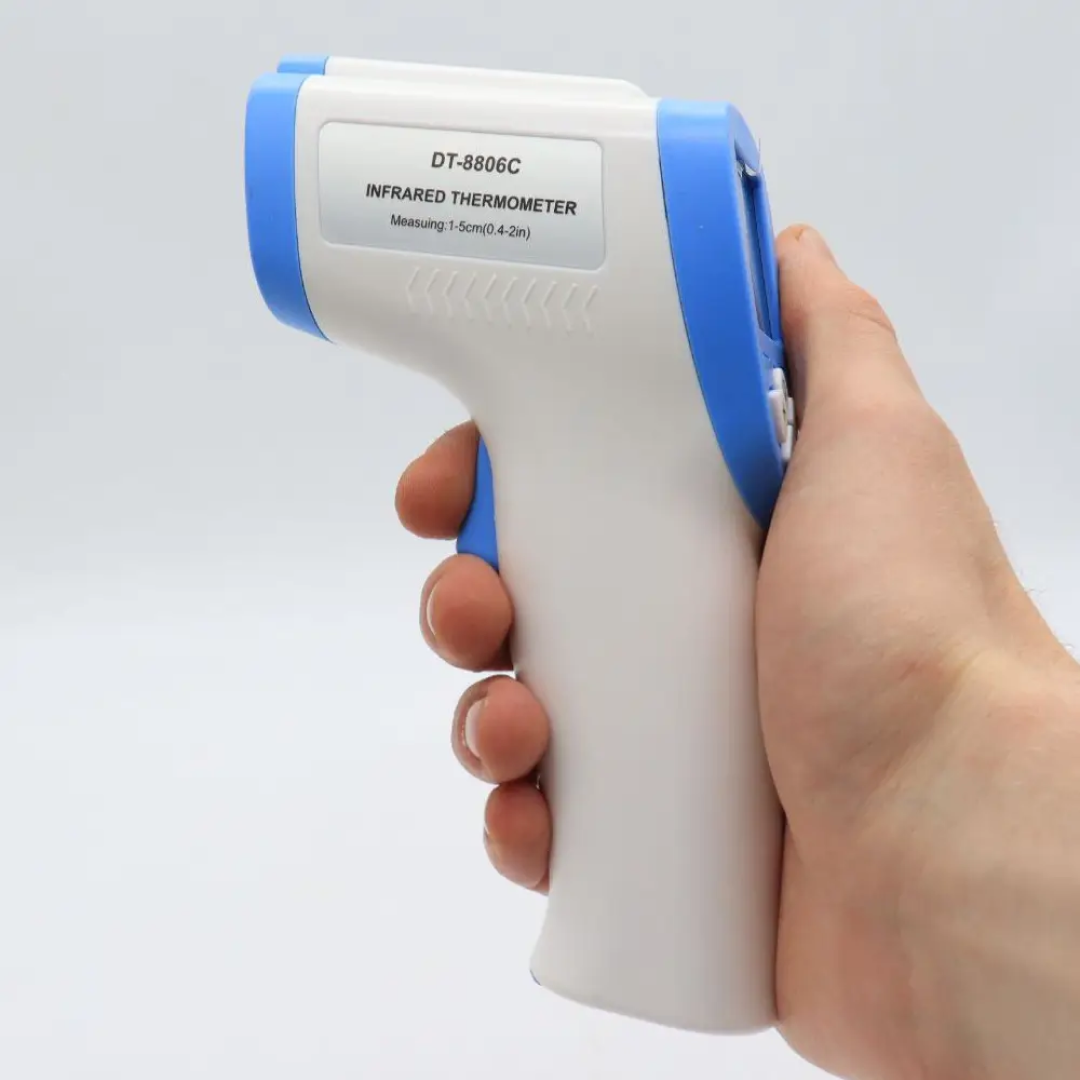 Термометр бесконтактный DT-8806C инфракрасный 0-100°C на батарейках - фото 7