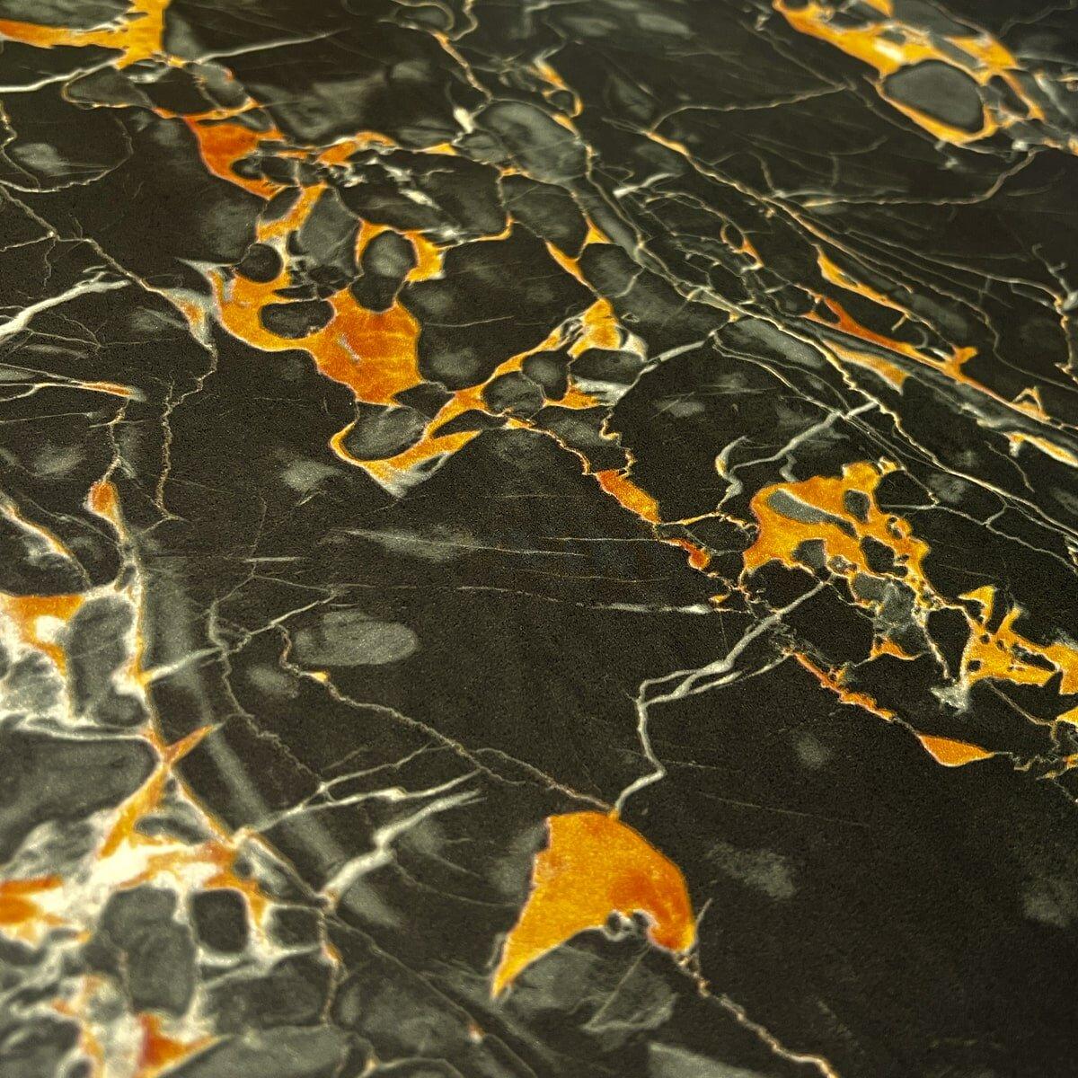 Плівка самоклеюча 0,45х10 м х0,07 мм Чорний мармур з жовтим SW-00001282 - фото 2 Плівка самоклеюча 0,45х10 м х0,07 мм Чорний мармур з жовтим SW-00001282 - фото 2