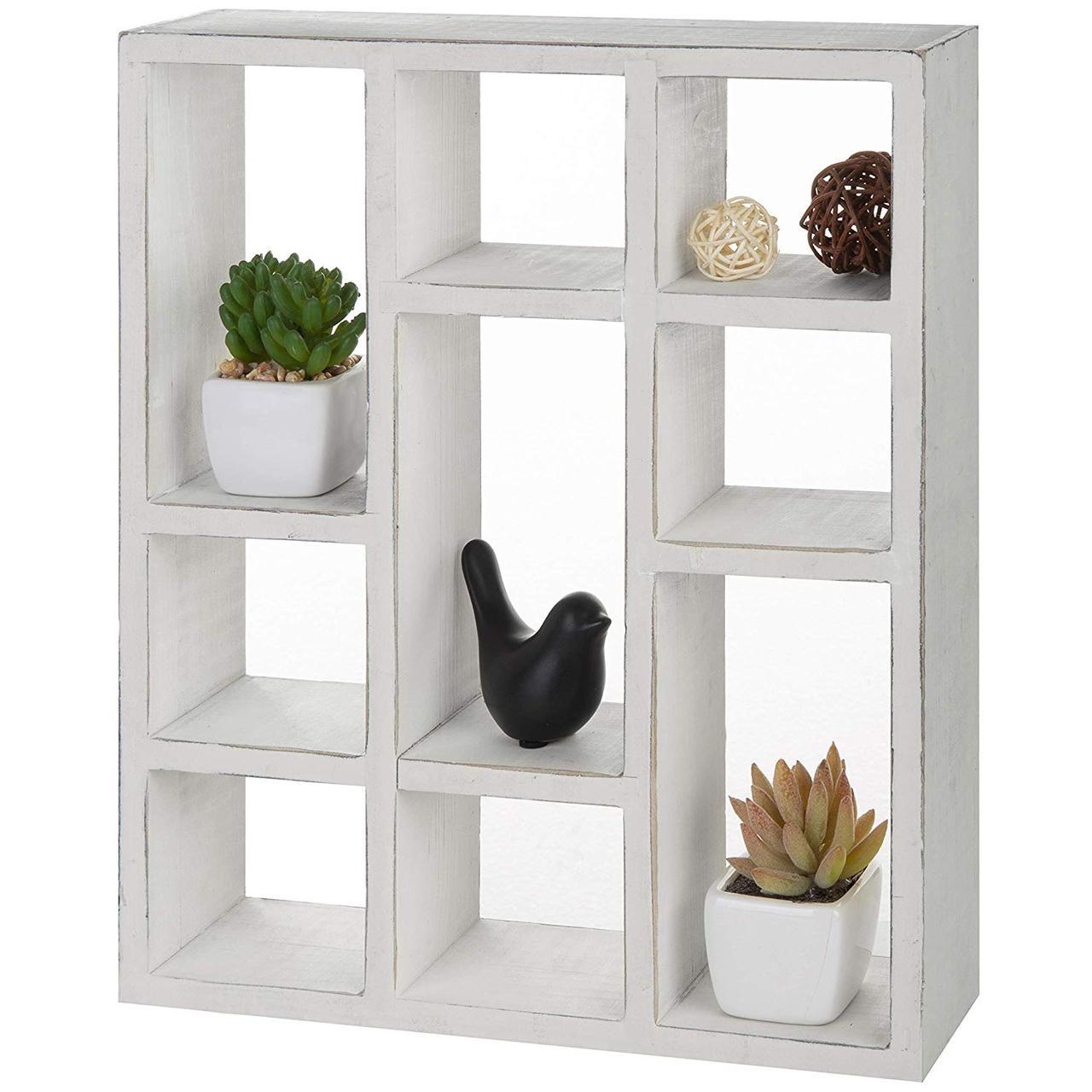 Полка настенная из дерева Фарго вертикальная Зефир (НСП-0035120)