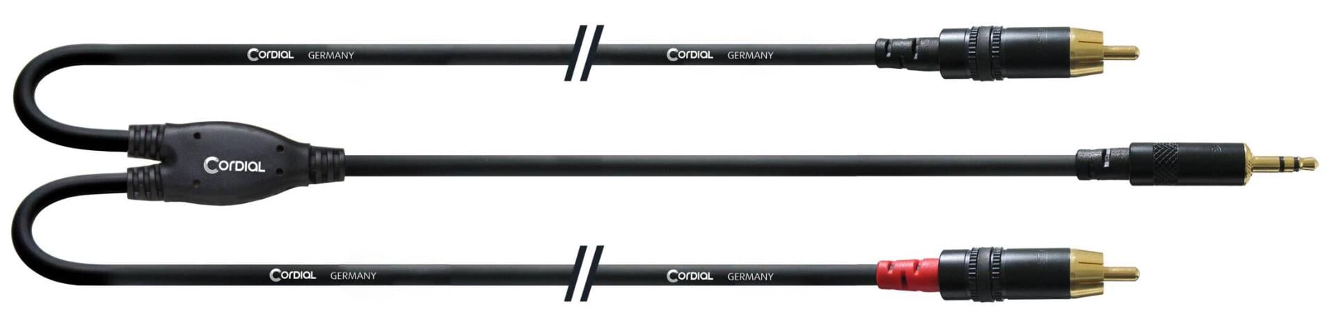 Кабель коммутационный Cordial CFY 3 WCC-LONG Mini Jack-2 RCA 3 м