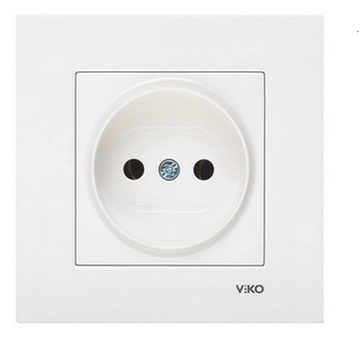 Розетка VI-KO Karre одинарная без заземления Белый (31510066)