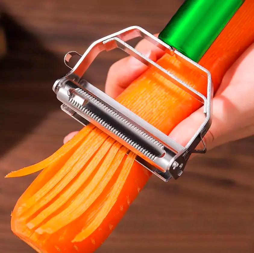 Овощечистка-шинковка BRS 2в1 универсальная двухсторонняя Салатовый (542200730) - фото 3 Овощечистка-шинковка BRS 2в1 универсальная двухсторонняя Салатовый (542200730) - фото 3