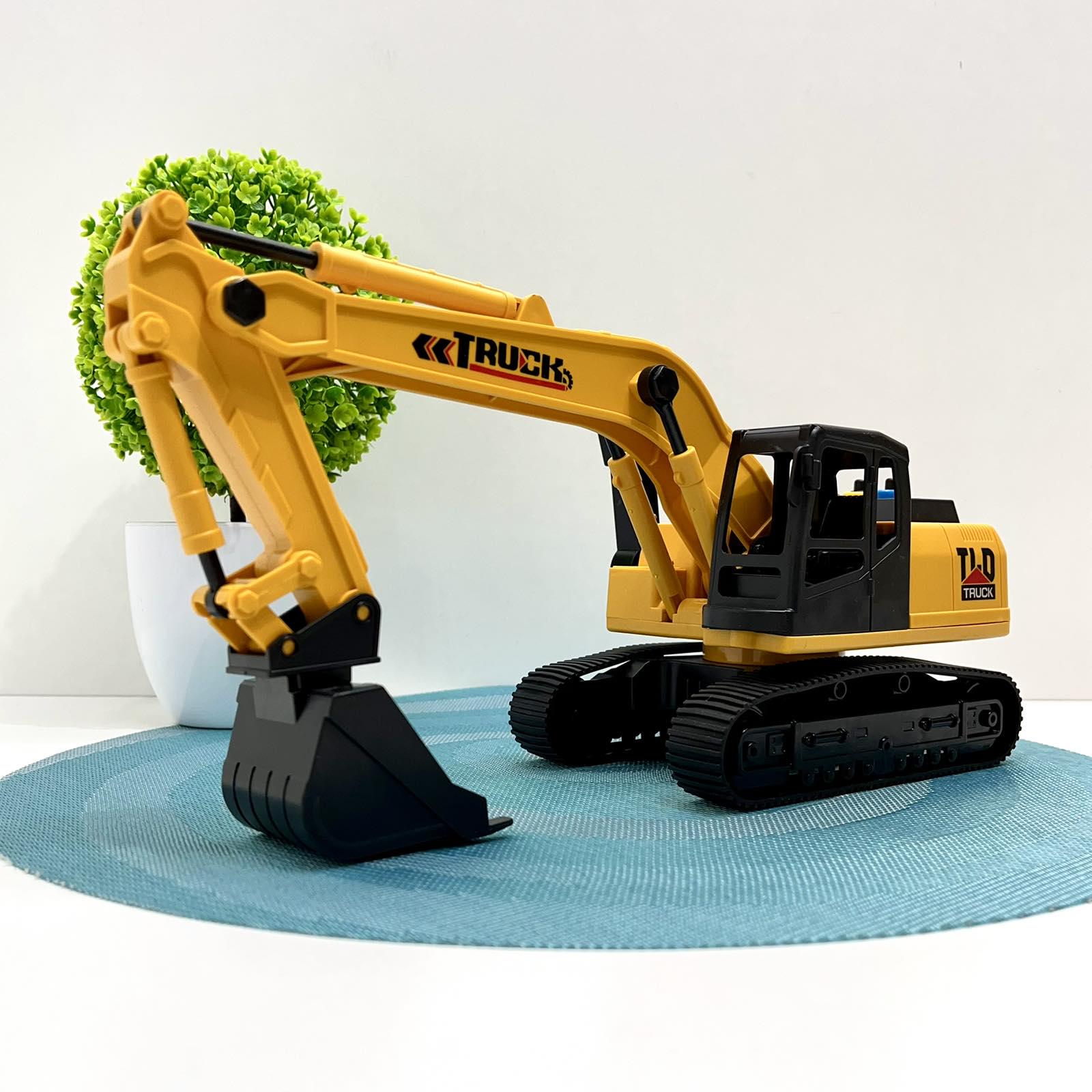 Игрушечный экскаватор звук/свет/подвижные детали 32 см Желто-черный (584-1-2)