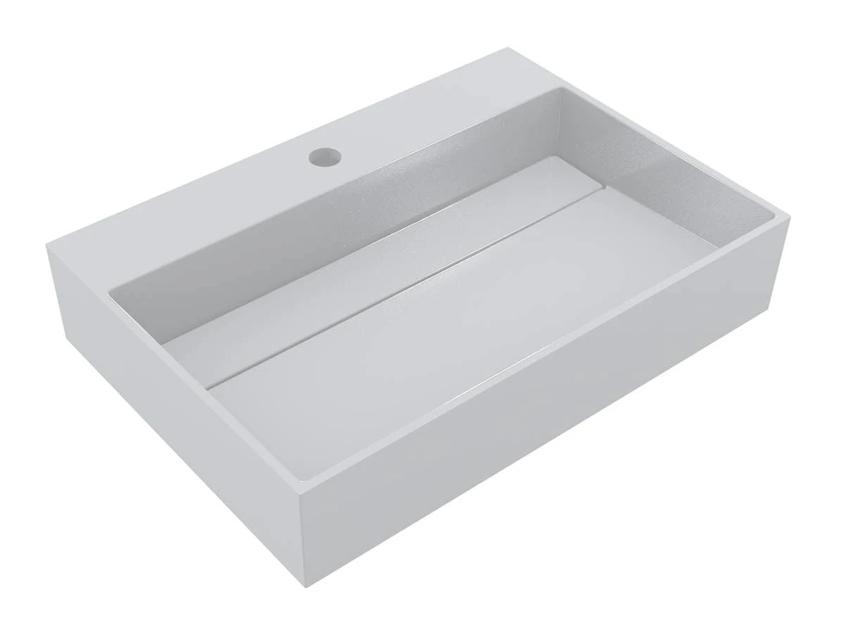 Умивальник накладний Miraggio Island прямокутний 600x420 мм Білий (MG-0001761)