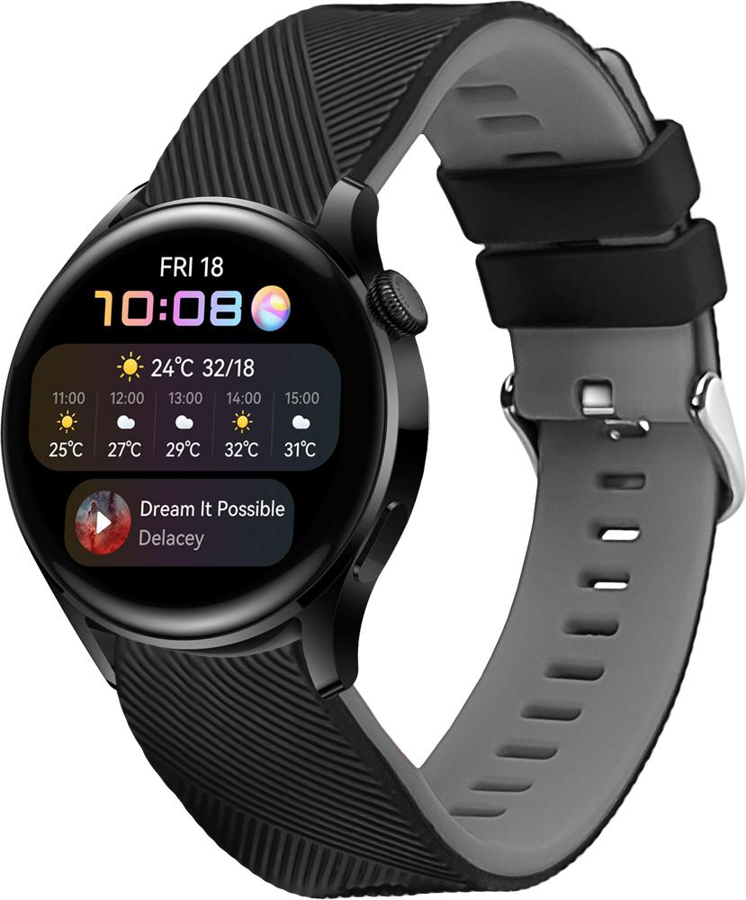 Ремешок Luminic для Huawei Watch 3 Black Grey (26670-53) Ремешок Luminic для Huawei Watch 3 Black Grey (26670-53)