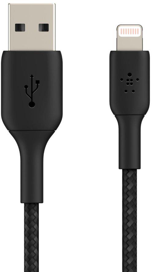 Кабель Belkin USB-A/Lightning BRAIDED 2 м Black - фото 2 Кабель Belkin USB-A/Lightning BRAIDED 2 м Black - фото 2