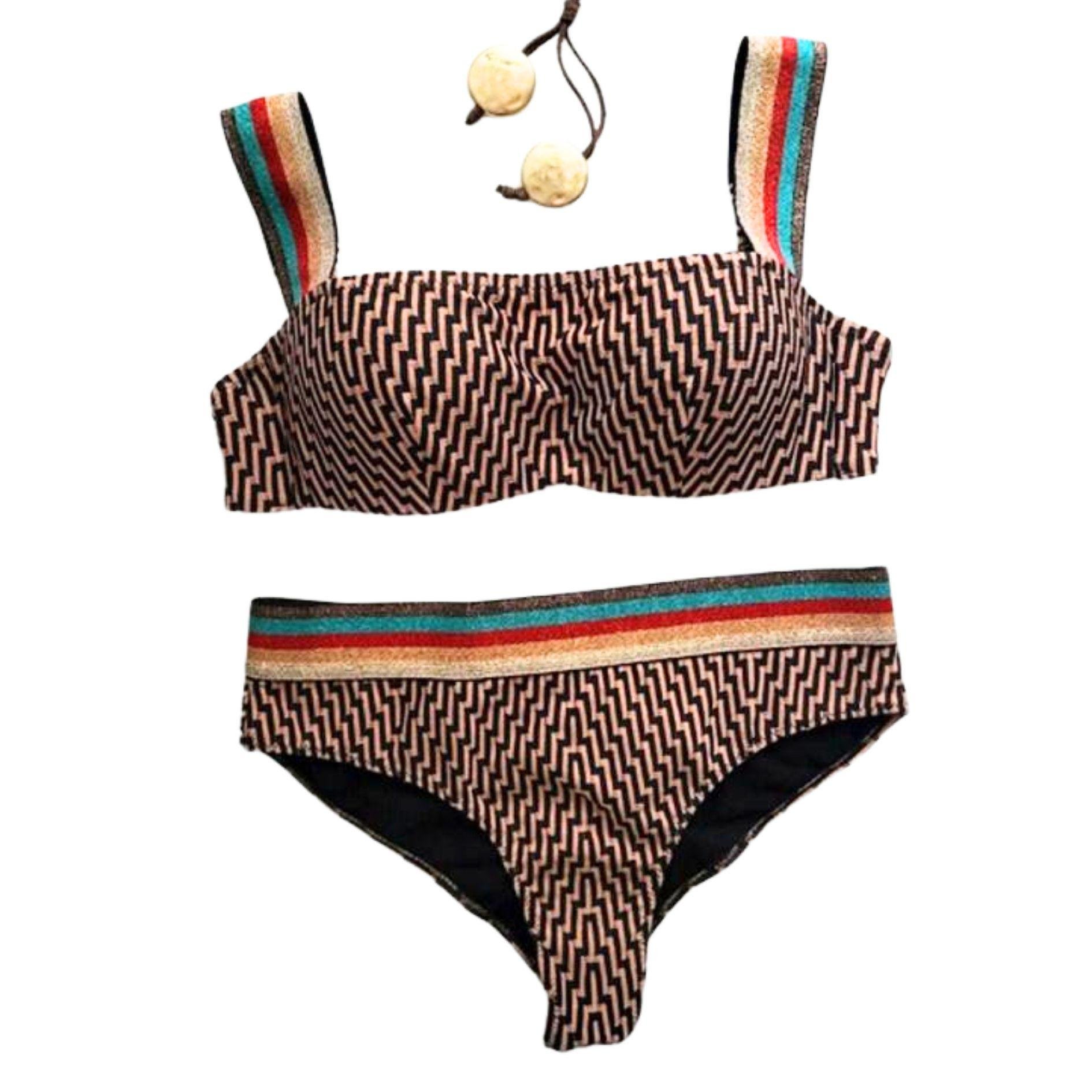 Купальник Toccata раздельный Noele BPsg-050 р. 36 Бронзово-черный