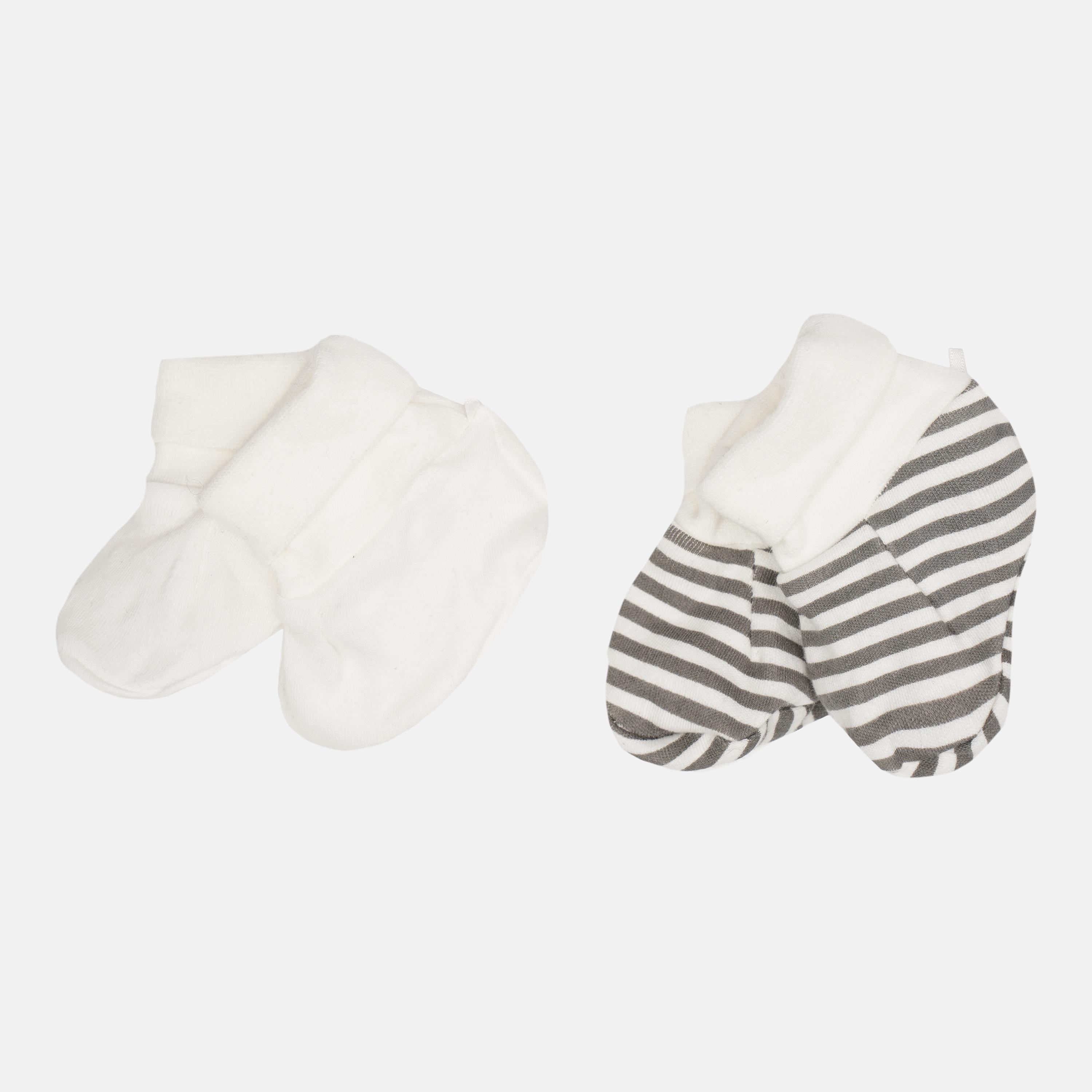 Пинетки C&A полоска 50-56 см 2 паМолочный (74135201013311)