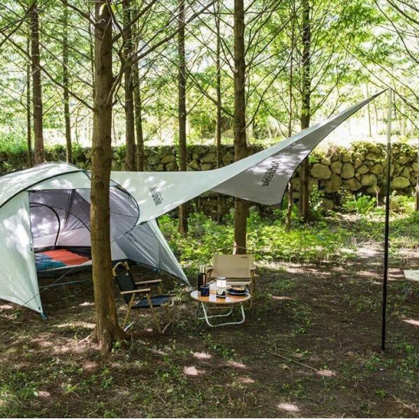 Тент для кемпинга Naturehike Rhombus NH19TM003, 150D / Silver Coated, 402х268 см, серый (6927595738085) - фото 3