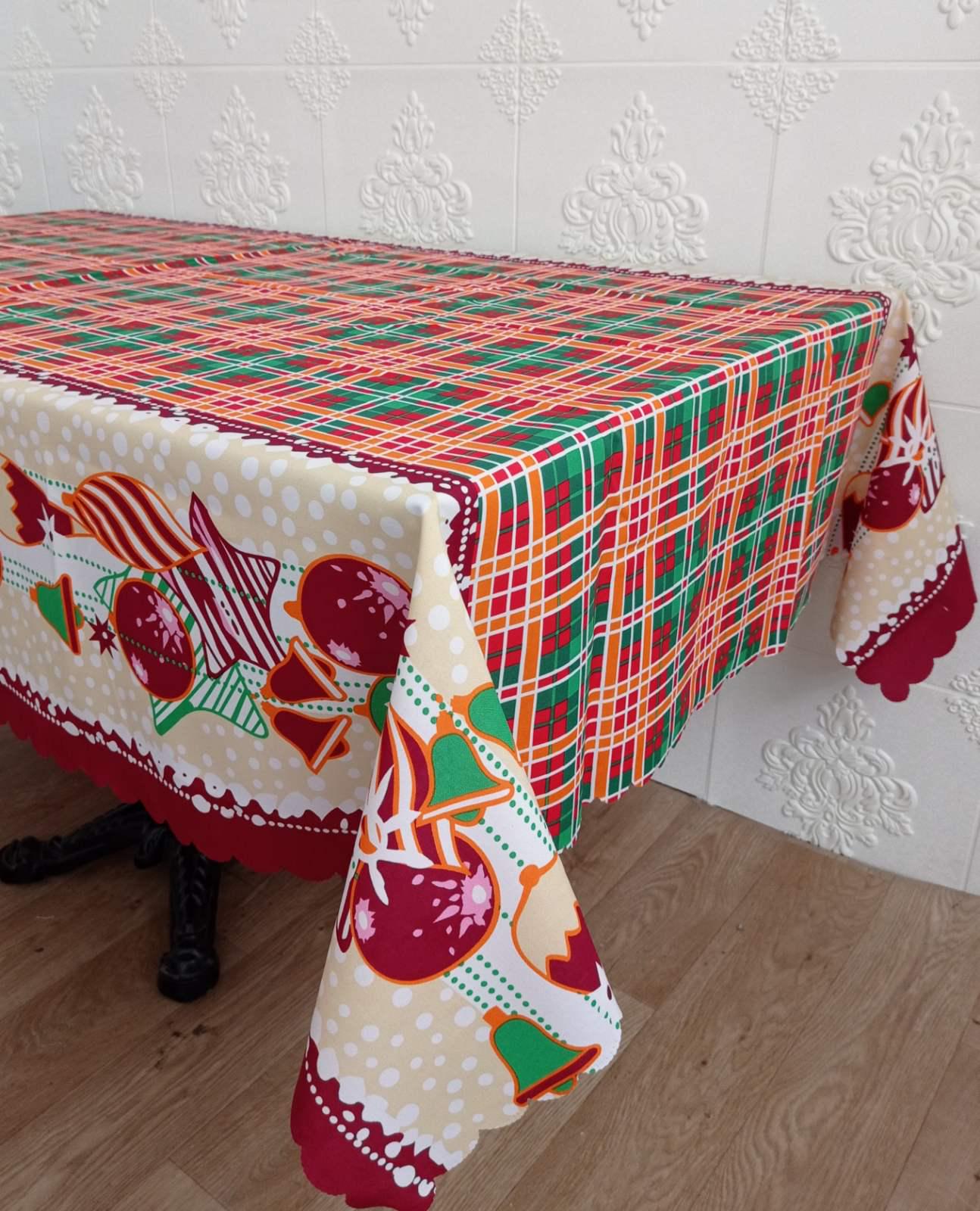 Скатерть новогодняя Feliz Navidad Mantel Navideno 150x220 см Red (CN19135)