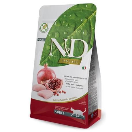 Корм сухой Farmina N&D Prime Grain Free Cat Chicken & Pomegranate для взрослых кошек с курицей и гранатом 300 г (021014)