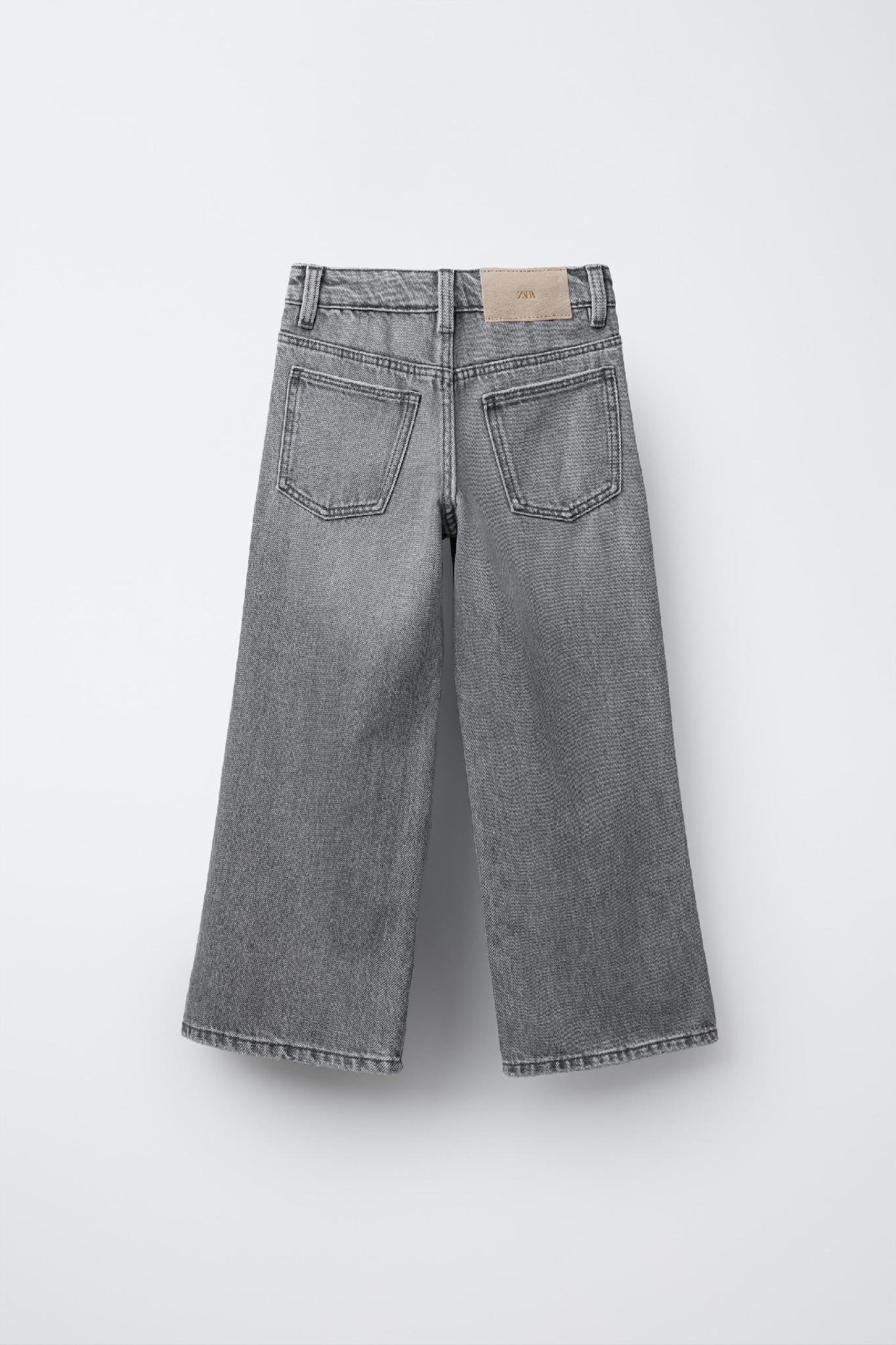 Джинси широкі для дівчинки Zara 122 см Сірий (25072501B) - фото 2 Джинси широкі для дівчинки Zara 122 см Сірий (25072501B) - фото 2