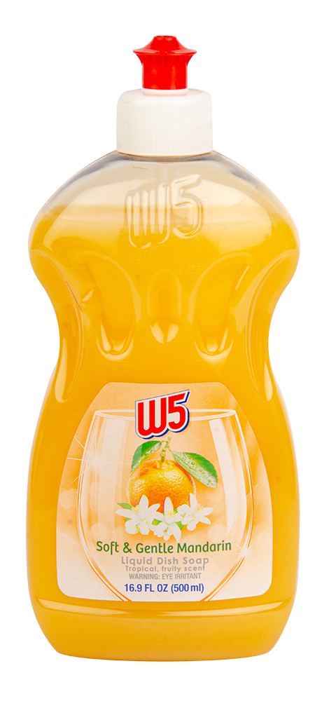 Средство для мытья посуды W5 Soft & Gentle Mandarin 500 мл