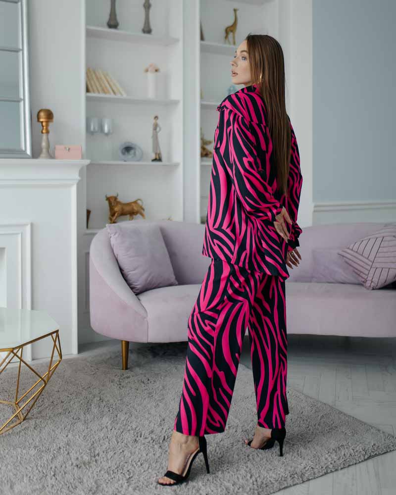 Піжама жіноча Модельєр 7748 р. 42 Чорно-рожевий (11514) - фото 3